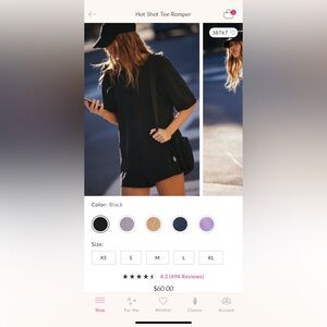 Free People Movement Hot Shot Romper - Black